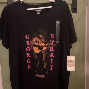 George Strait by Wrangler Women's Short Sleeve Concert Graphic Tee LARGE SIZE